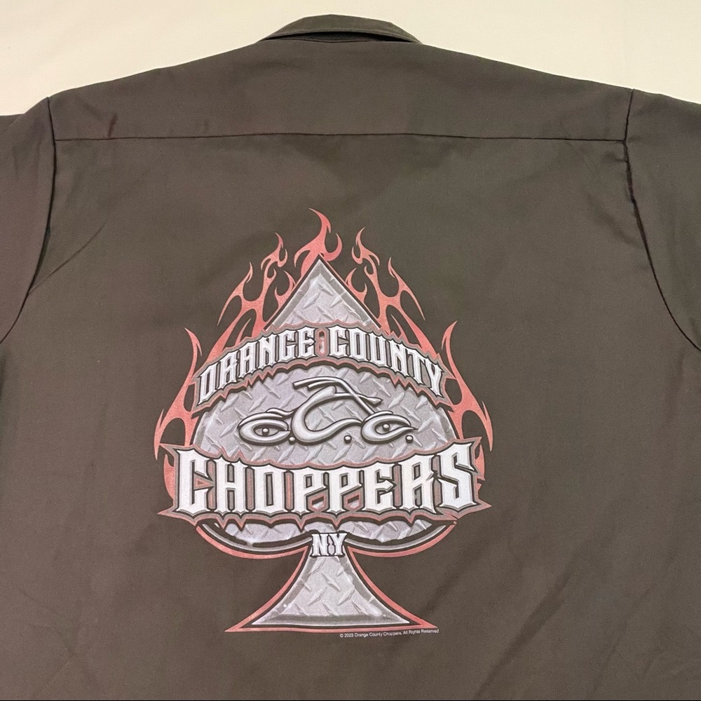 Vintage Orange County Choppers NY Mens Button Up Size XL 2003